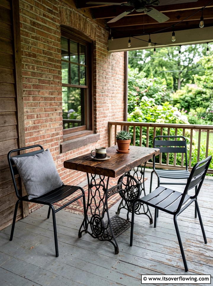 Sewing Machine Table - 25 reusing old things ideas for porch