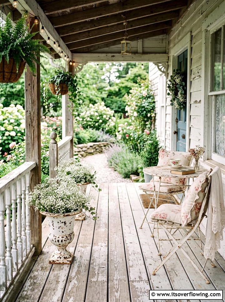 Shabby Chic Porch - 25 front porch ideas with matching planters