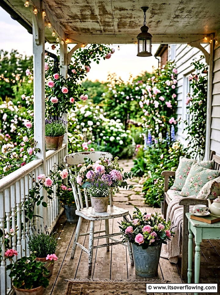 Shabby Chic Porch Florals - 25 front porch ideas with flowers