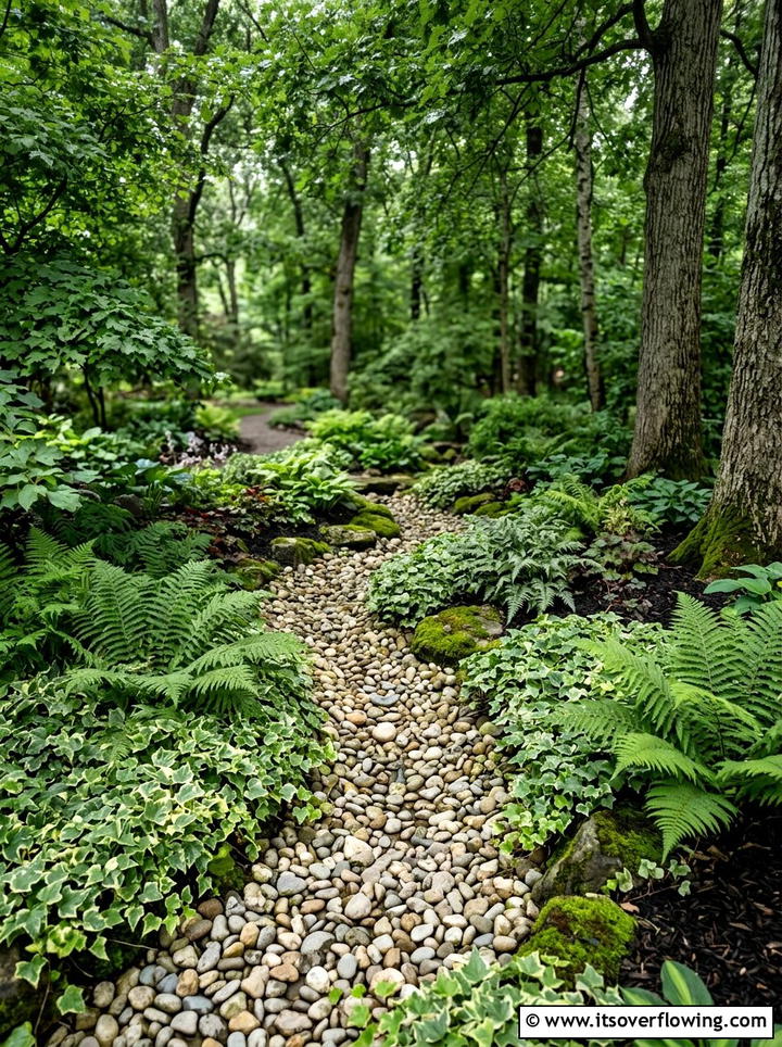 Shade Garden Dry Stream - 25 creative garden ideas with dry creek beds