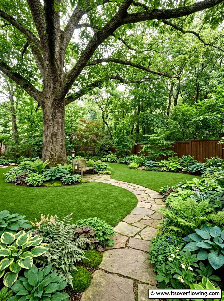 Shade Garden Grass - 25 small garden ideas with artificial turf