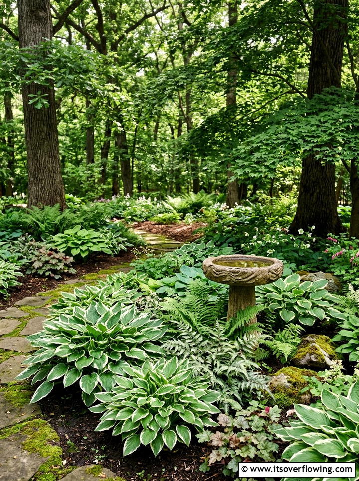 Shade Garden Hostas - 25 backyard ideas with low maintenance plants