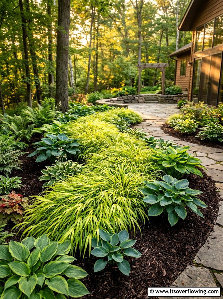 Shade Grass Garden - 25 garden design ideas with woodland plants