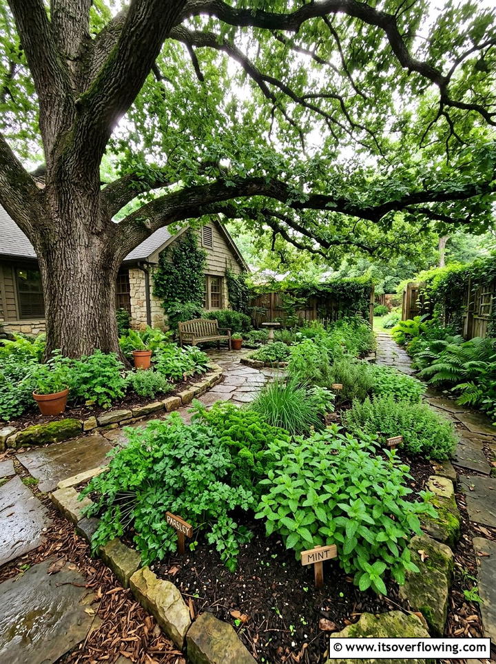 Shade Herb Garden - 25 garden ideas with herbs