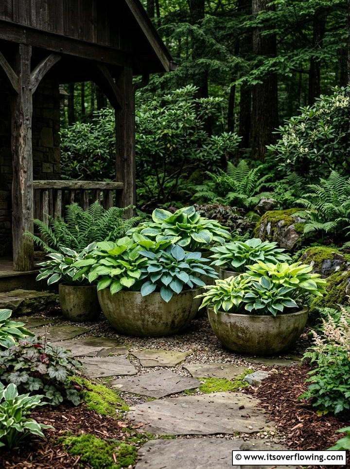 Shade Hostas Display - 25 front porch ideas with plants