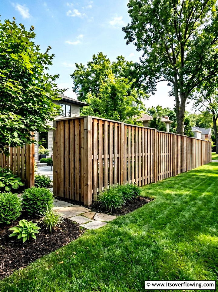 Shadow Box Fencing - 25 garden design ideas with repetition