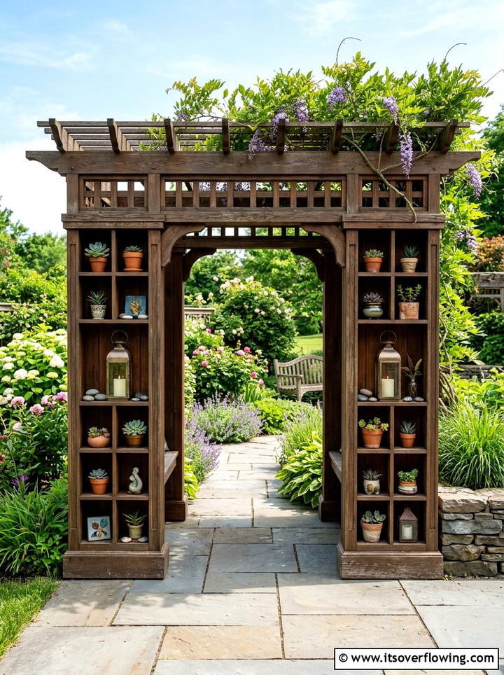 Shadow Box Garden Arbor - 25 garden ideas with arbors