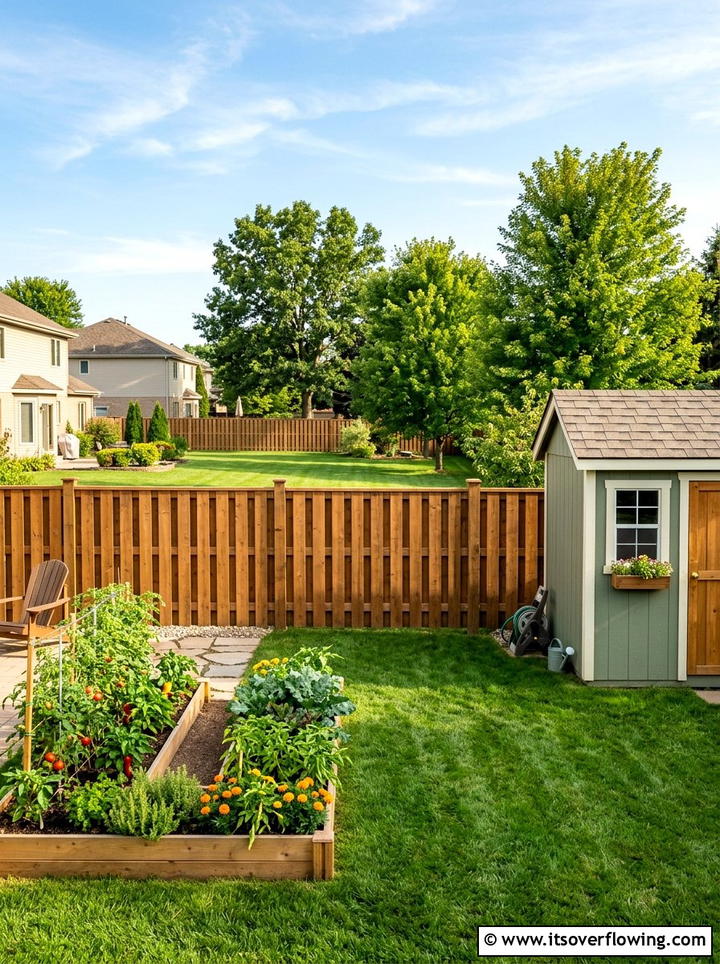 Shadow box fence - 25 backyard ideas with fence