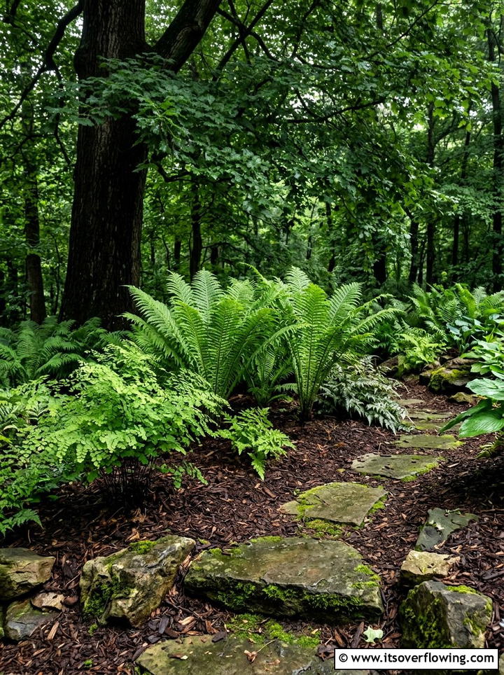 Shady Fern Corner - 25 creative garden ideas for spring makeover