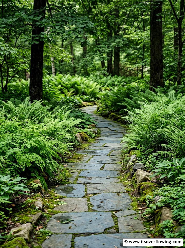 Shady Fern Walkway - 25 garden design ideas for narrow pathways