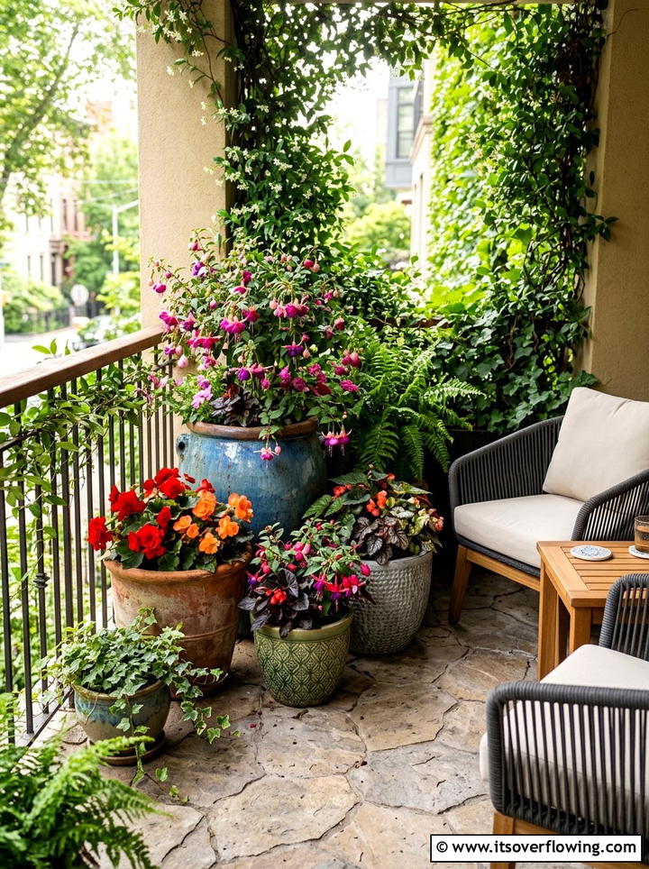 Shady Patio Pot - 25 small garden ideas for low sunlight