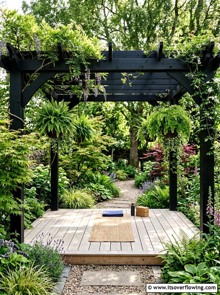 Shady Pergola Yoga Deck - 25 creative garden ideas with yoga decks