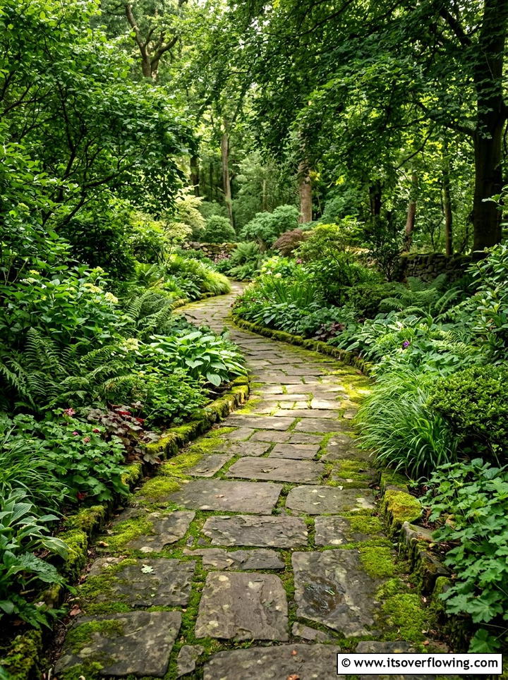 Shady Stone Walkway - 25 garden ideas for shade