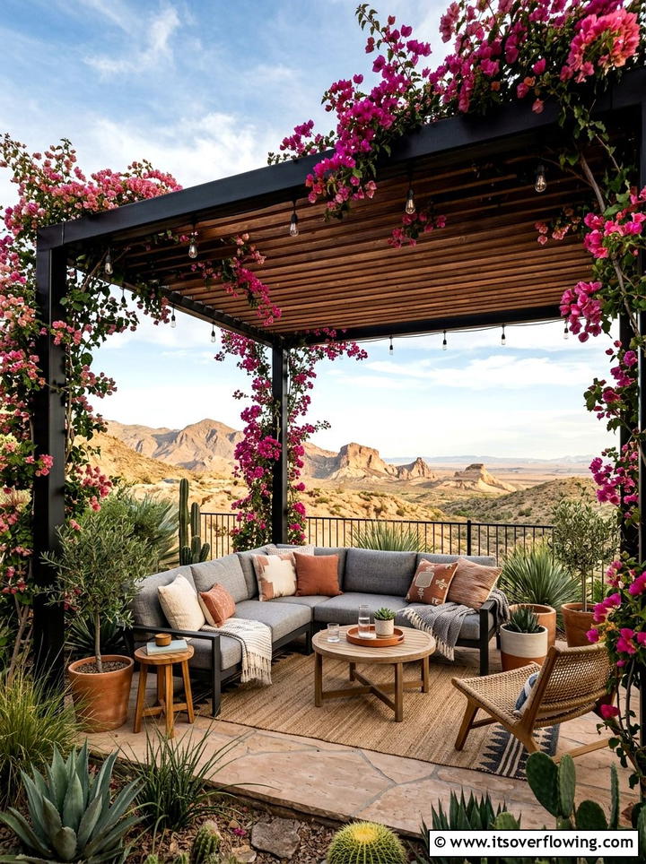 Shady pergola seating - 25 garden ideas for desert style