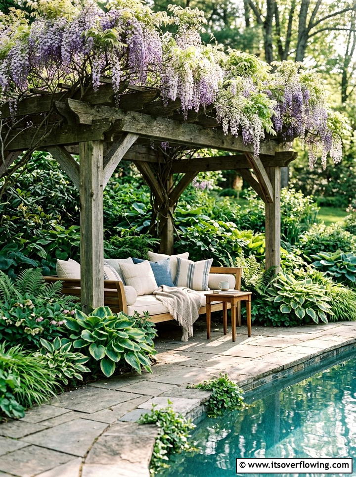 Shady pool garden nook - 25 garden design ideas for pool areas