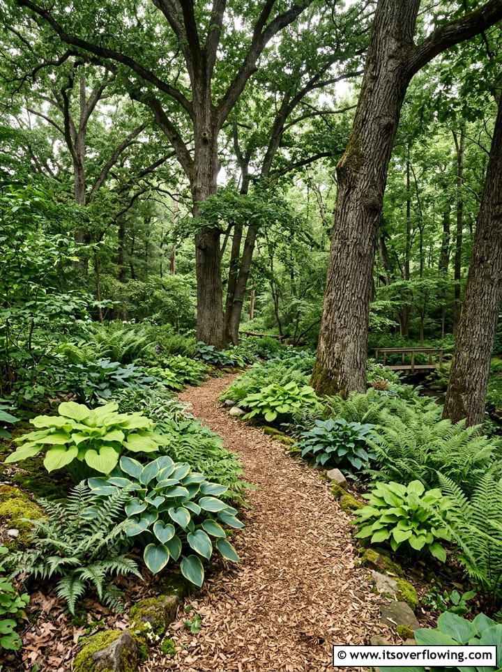Shady woodland garden - 25 creative garden ideas with low maintenance design