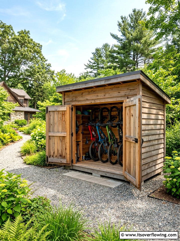 Shed For Bike Storage - 25 backyard ideas with storage shed