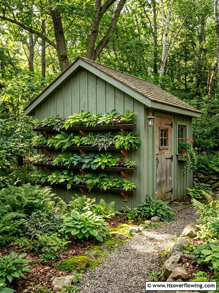 Shed Wall Garden - 25 upcycled garden ideas with rain gutters