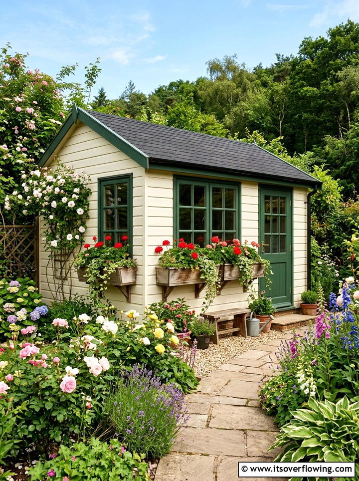 Shed With Planter Boxes - 25 backyard ideas with storage shed