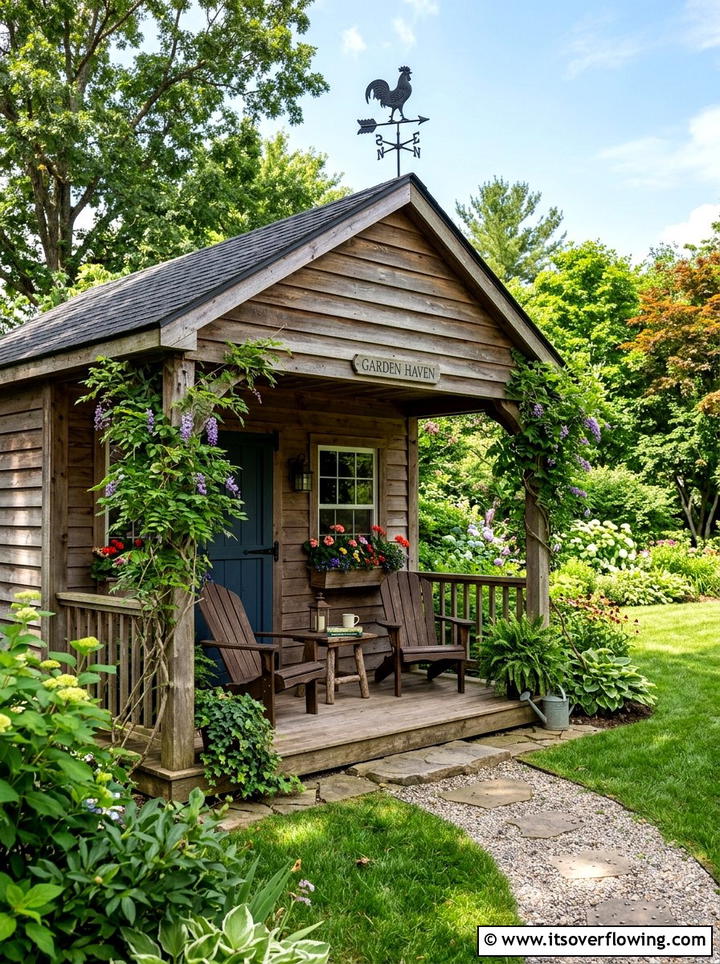 Shed With Porch - 25 backyard ideas with storage shed