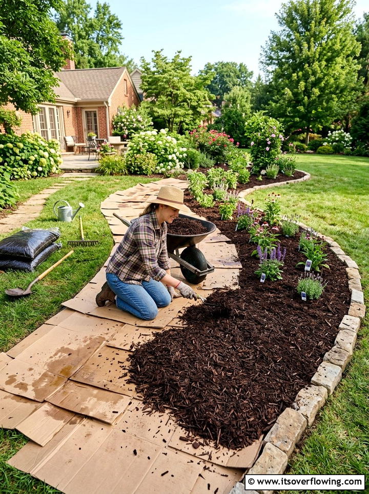 Sheet Mulching Grass Removal - 25 cheap garden ideas with mulch