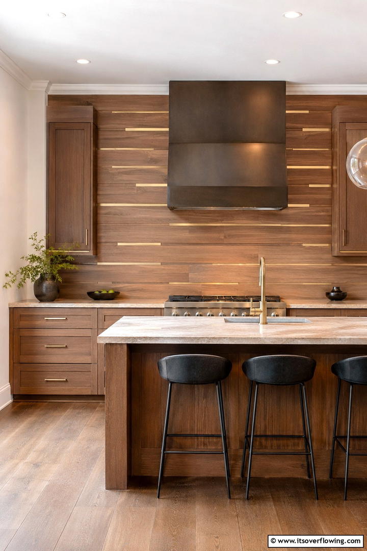 Shiplap with Metallic Accents - 30 Shiplap Backsplash Ideas to Elevate Kitchen Design