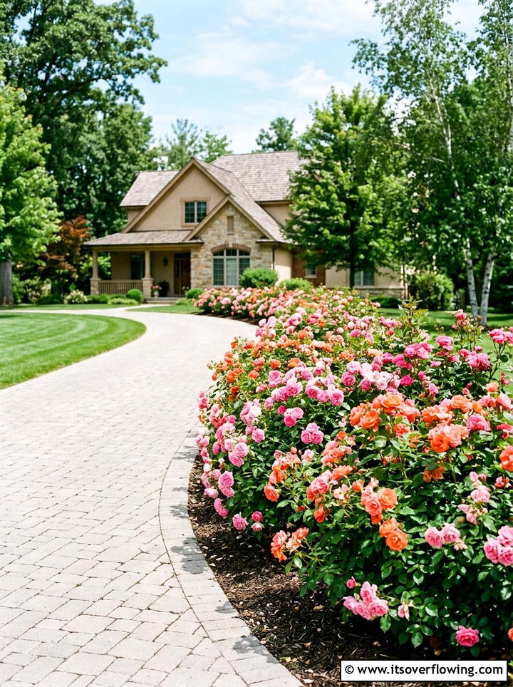 Shrub Rose Border - 25 garden ideas with roses