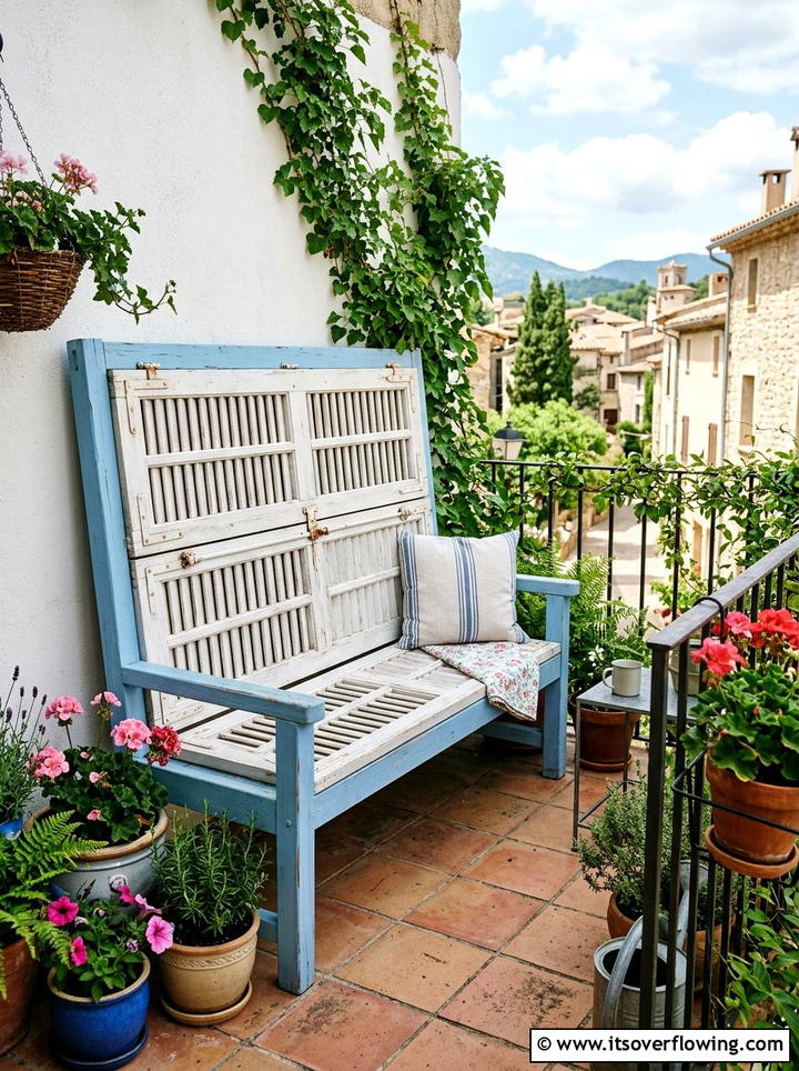 Shutter Bench - 25 reusing old things ideas for benches