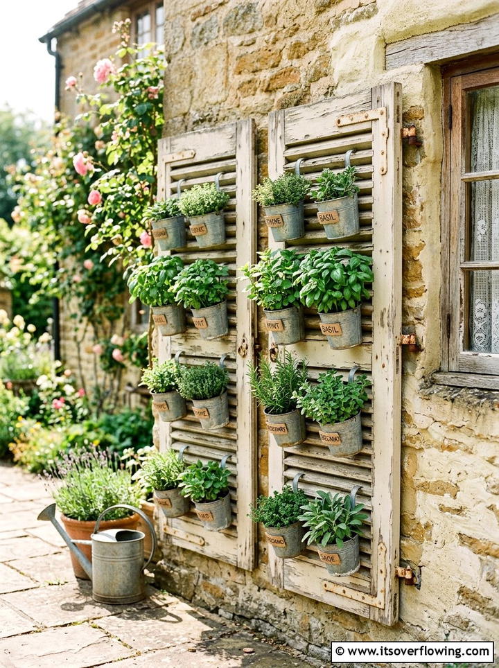 Shutter Herb Garden - 25 recycled garden ideas