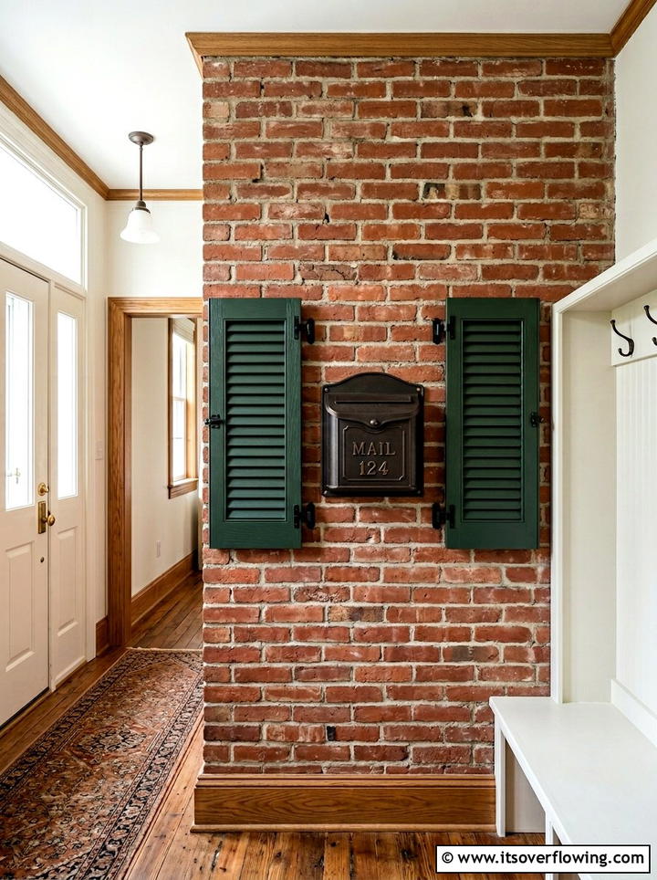 Shutter Mailbox Surround - 25 front porch ideas with repurposed shutters