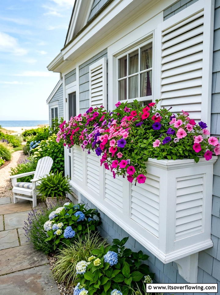 Shutter Planter Box - 25 front porch ideas with repurposed shutters