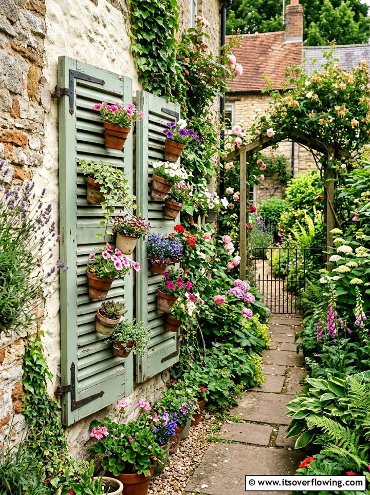 Shutter Planter - 25 upcycled garden ideas for tiny yards