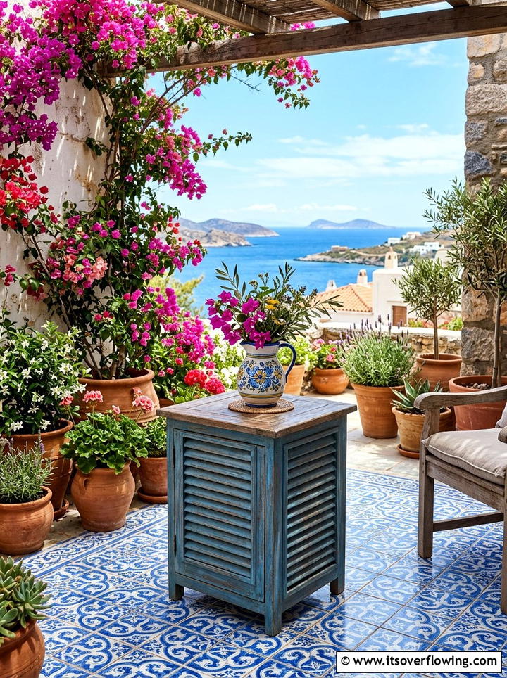 Shutter Side Table - 25 upcycled garden ideas with outdoor tables