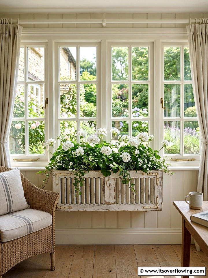 Shutter Window Box - 25 front porch ideas with repurposed shutters