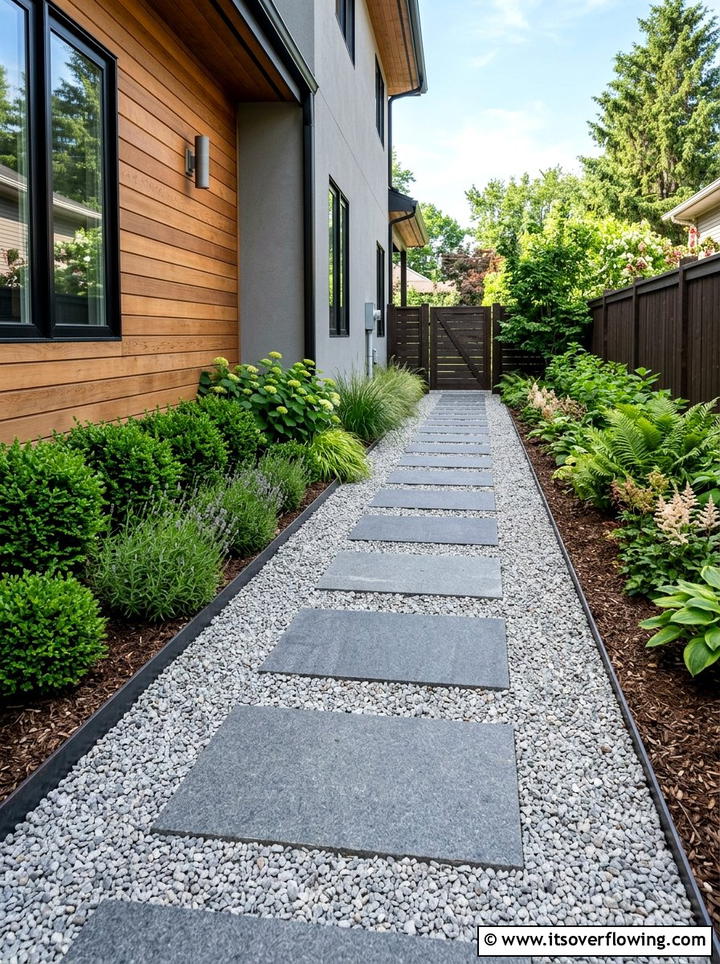 Side yard gravel path - 25 small garden ideas for side yard