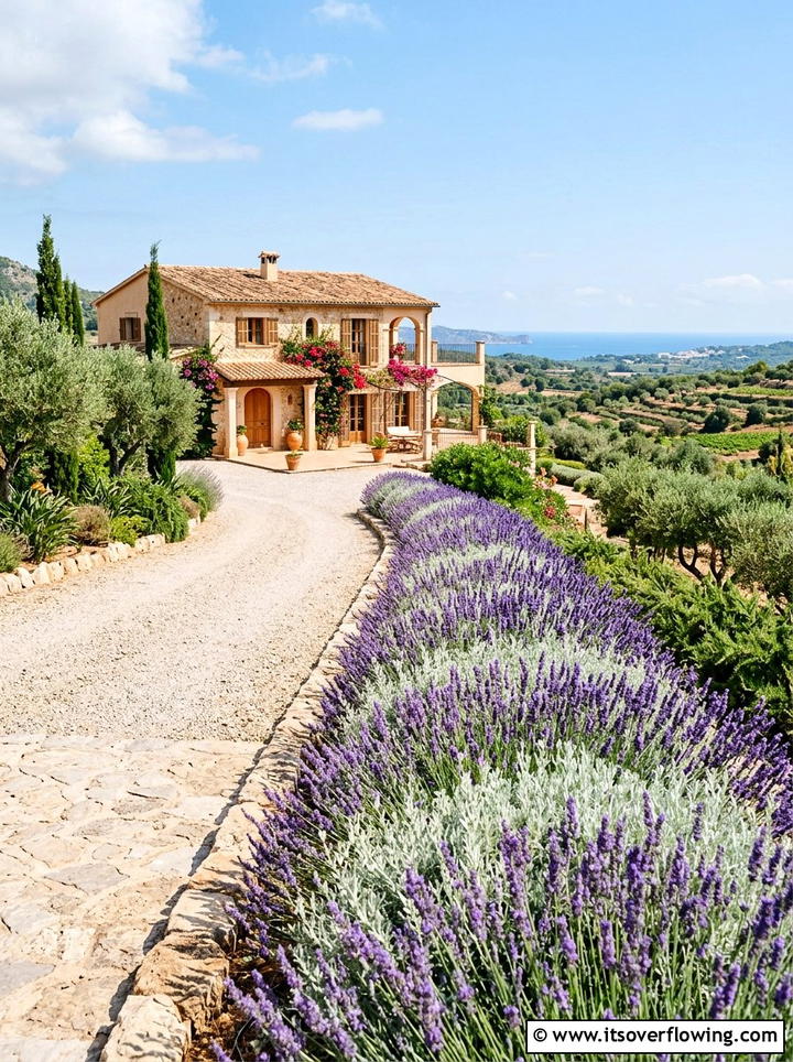 Silver Lavender Garden Edge - 25 garden design ideas with monochrome plants