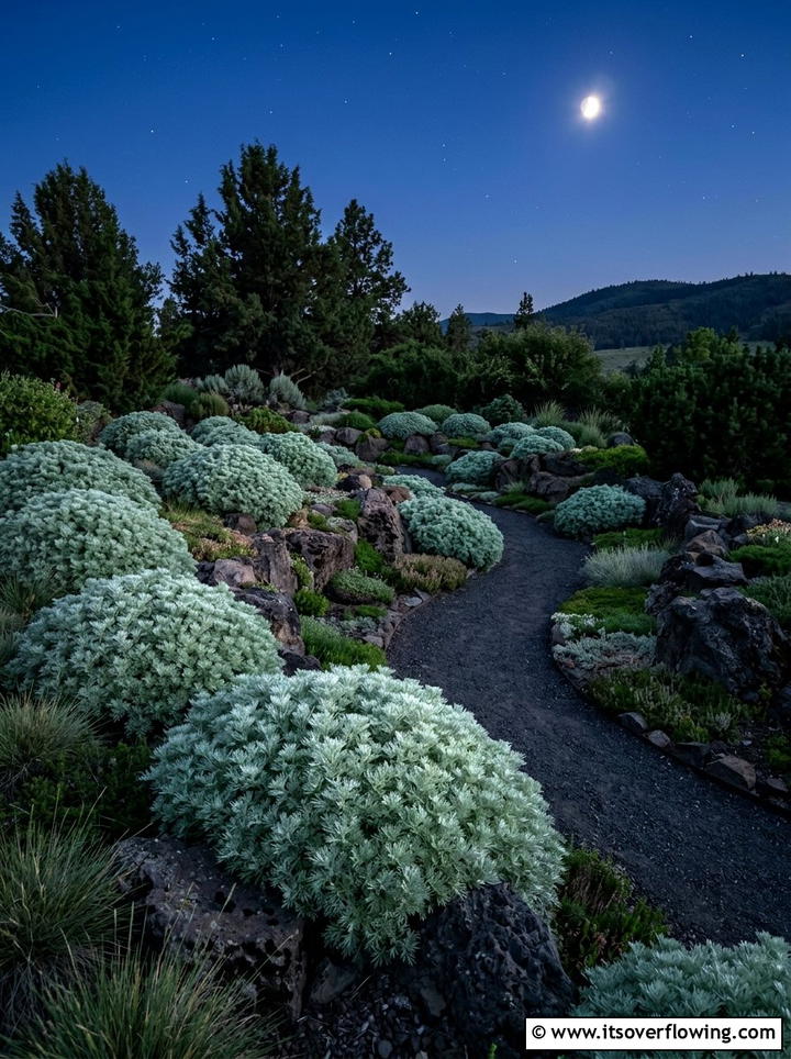 Silver Mound Artemisia Landscape - 25 creative garden ideas with moon gardens