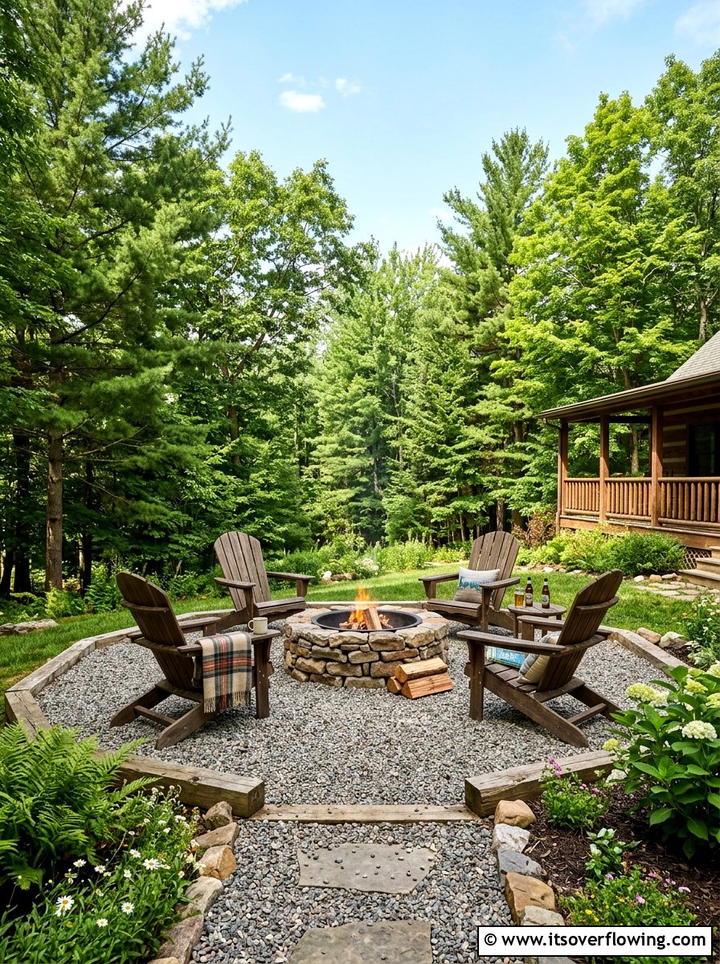 Simple Gravel Patio - 25 garden decor ideas for rustic gardens
