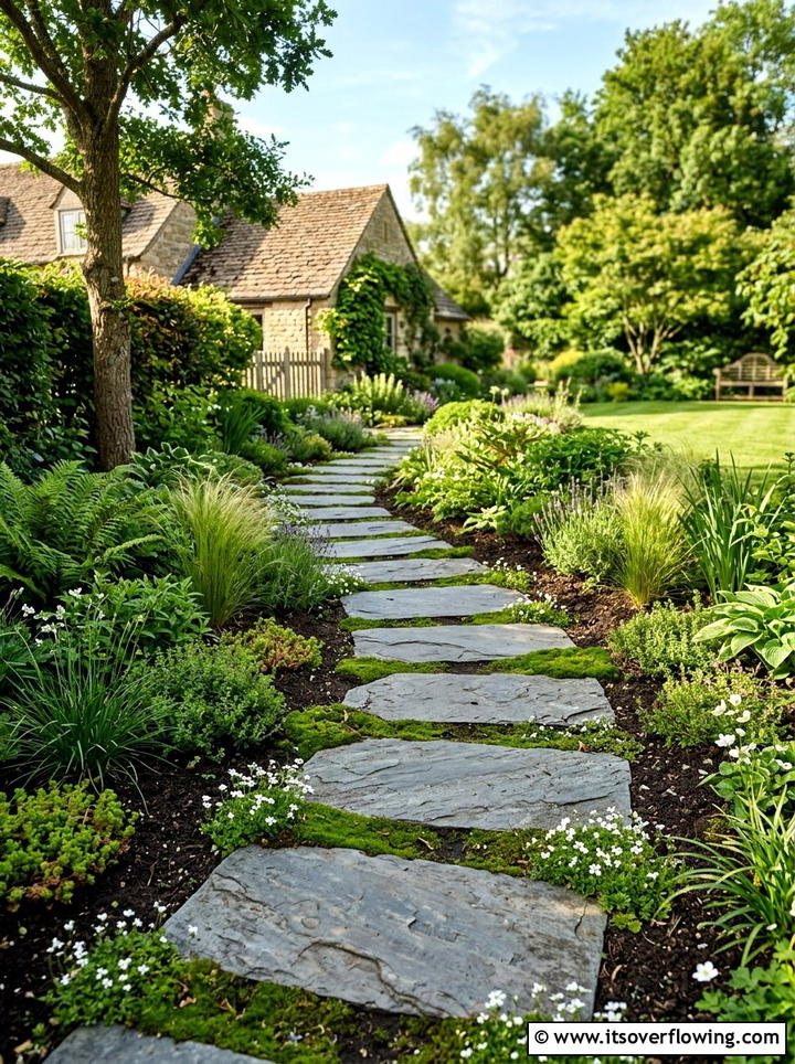Simple Stone Path - 25 garden decor ideas with minimalist accents