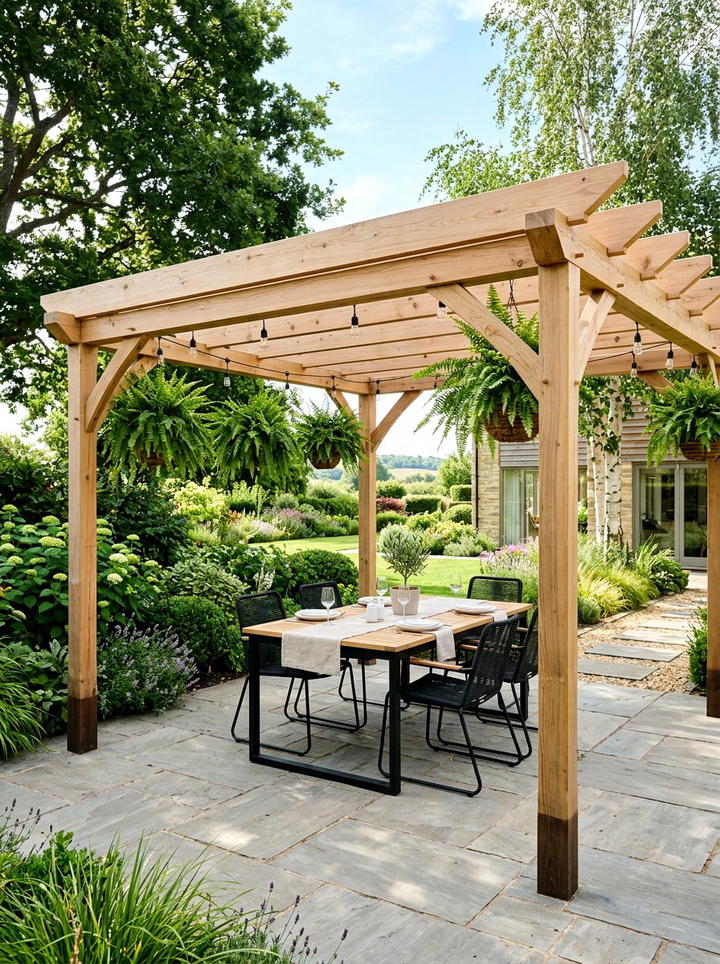 Simple Wood Pergola - 25 backyard decorating ideas on a budget