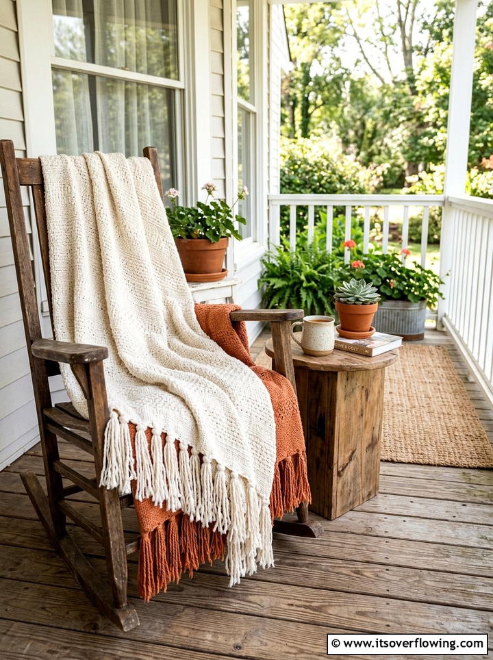 Sisal Porch Runner - 25 front porch decor ideas with boho textures
