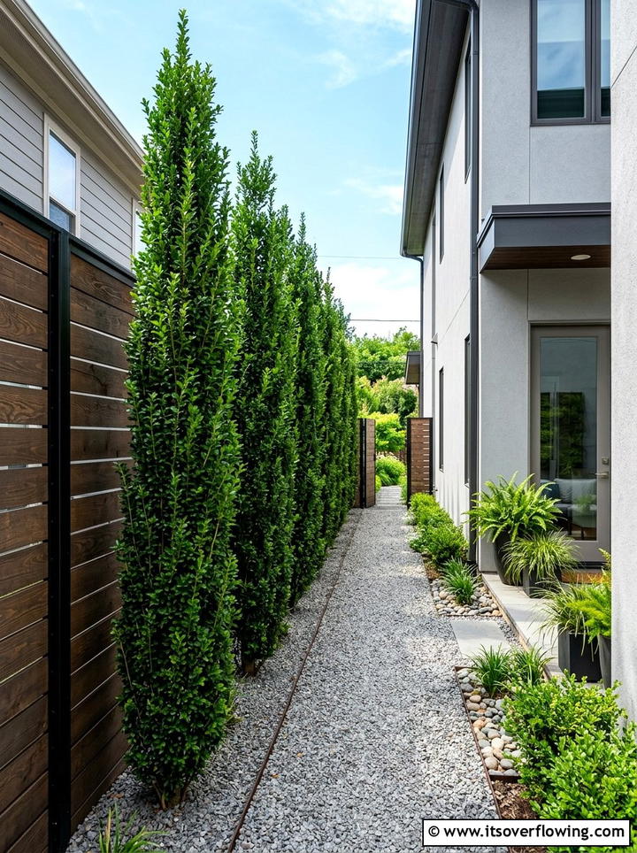 Sky Pencil Holly - 25 small garden ideas with dwarf trees