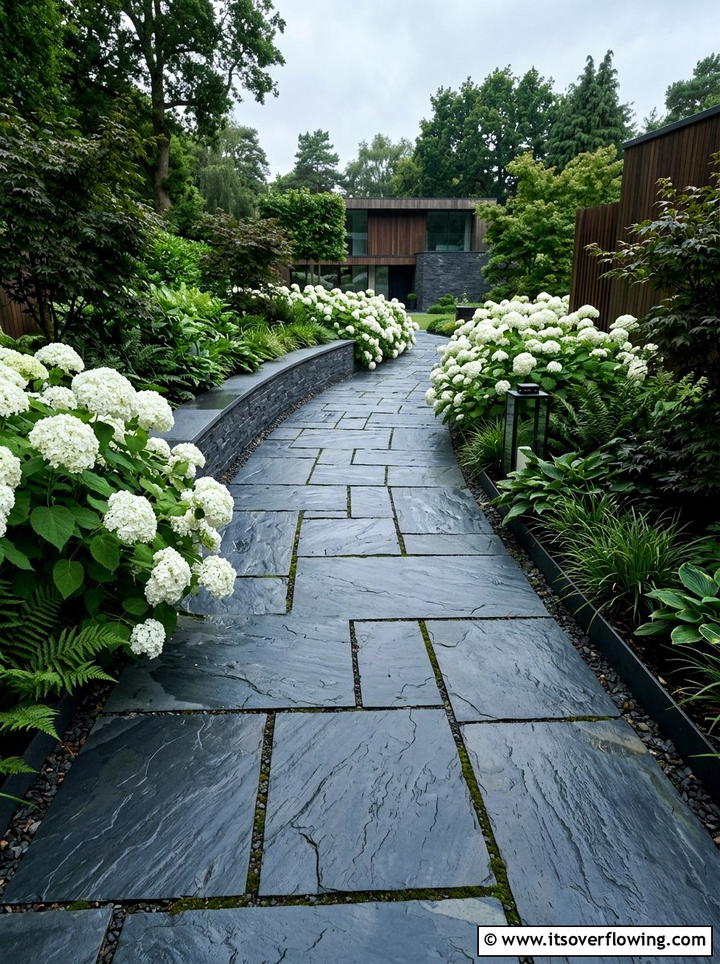 Slate Garden Walkway - 25 garden design ideas with pathways