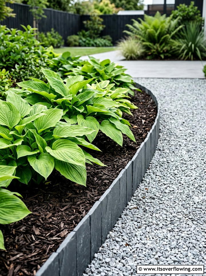 Slate Tile Garden Edging - 25 upcycled garden ideas with garden edging