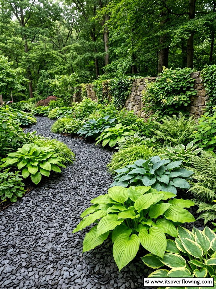 Slate chip garden - 25 creative garden ideas with minimal planting palette