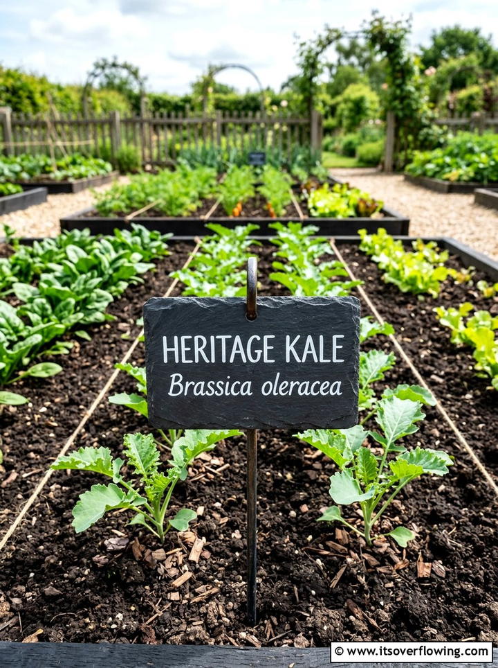Slate plant label - 25 garden ideas with decorative stakes