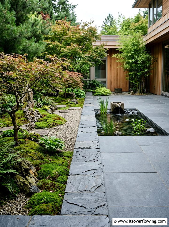 Slate tile garden edge - 25 reusing old things ideas for garden edging
