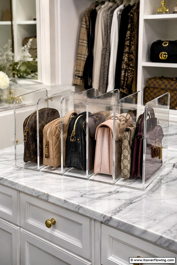 Sleek Acrylic Purse Organizer - 30 Efficient Pots and Pans Storage Ideas for a Tidy Kitchen