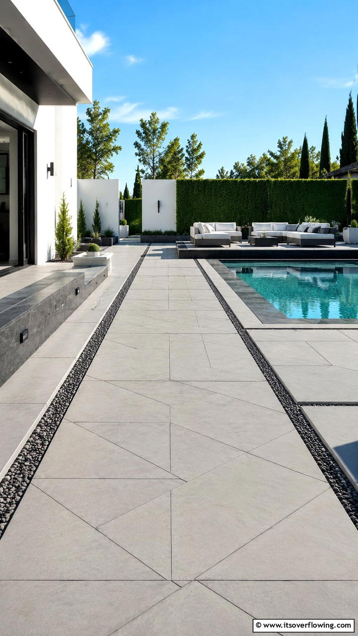 Sleek Concrete Walkways - 20 Pool Walkway Ideas for a Stunning Backyard