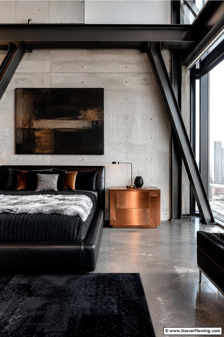 Sleek Metal Design - 30 Innovative Nightstand Ideas for Bedroom Functionality